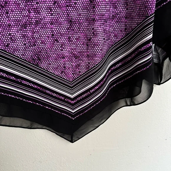 Alfani Purple and Black Women's Blouse - Picture 4 of 5